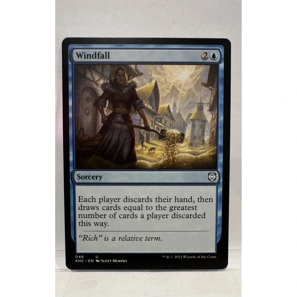 Windfall Magic The Gathering Card Commander Kaldheim Blue Sorcery 046 KHC